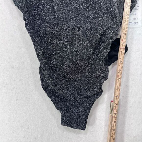 GabiFresh Swimsuit Women 16D/DD Metallic Silver Shimmer One Piece Sparkle Flirty - Picture 10 of 13